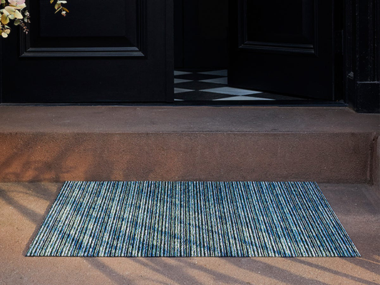 Chilewich Forest Skinny Stripe Shag Rug