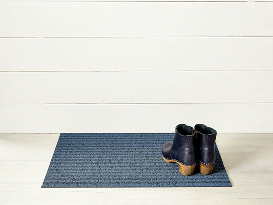Chilewich Blueberry Breton Stripe Shag Rug
