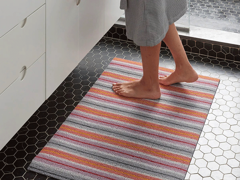 Shag Rug Bon Bon Ribbon Stripe