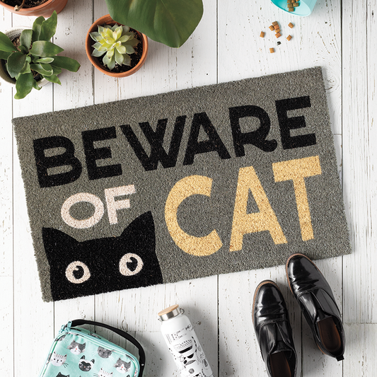 Beware of Cat Doormat
