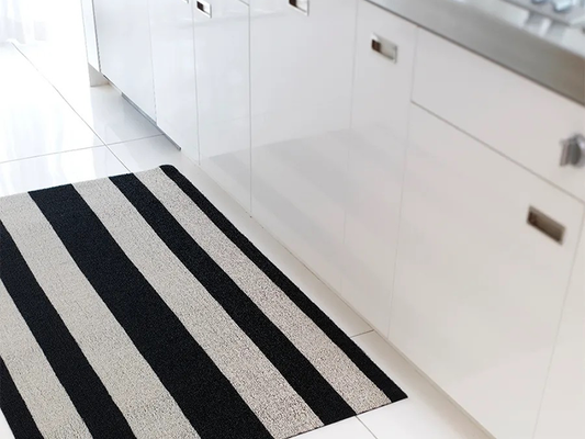 Chilewich Black & White Bold Stripe Rug